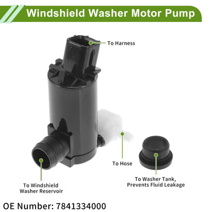 Windshield Washer Pump w/Grommet for Kia Sedona EX, L, LX, SX 3.3L (2006-2014)