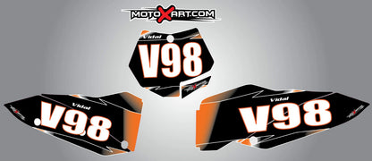 Custom Number Plates for KTM 150 SX (2007-2010) Stickers Decals