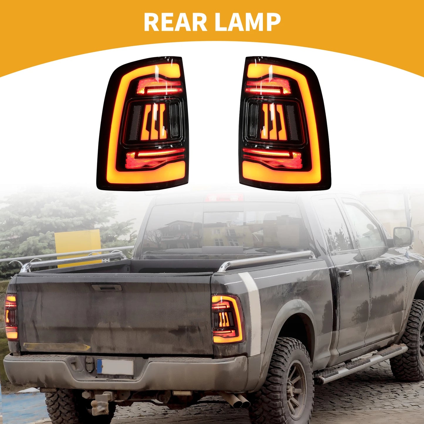 OLED Tail Lights Assembly for Dodge Ram 1500 2500 3500 (2009-2018)