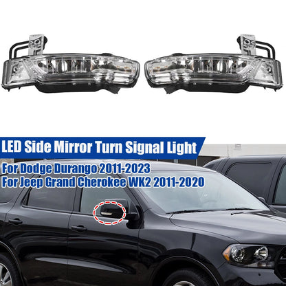 2 x Mirror Turn Signal Light for Jeep Grand Cherokee & Dodge Durango (2011–2020)