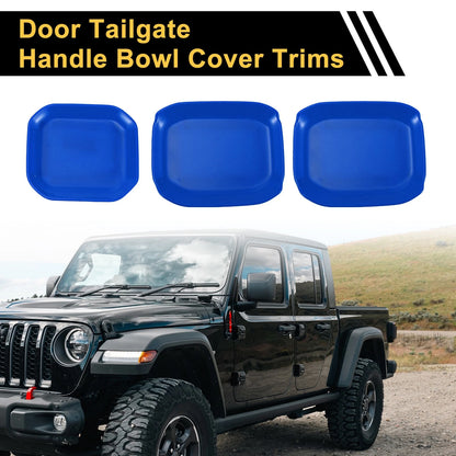 Exterior Door Handle Bowl Cover Trims for Jeep Gladiator JT (2020-2024) Blue