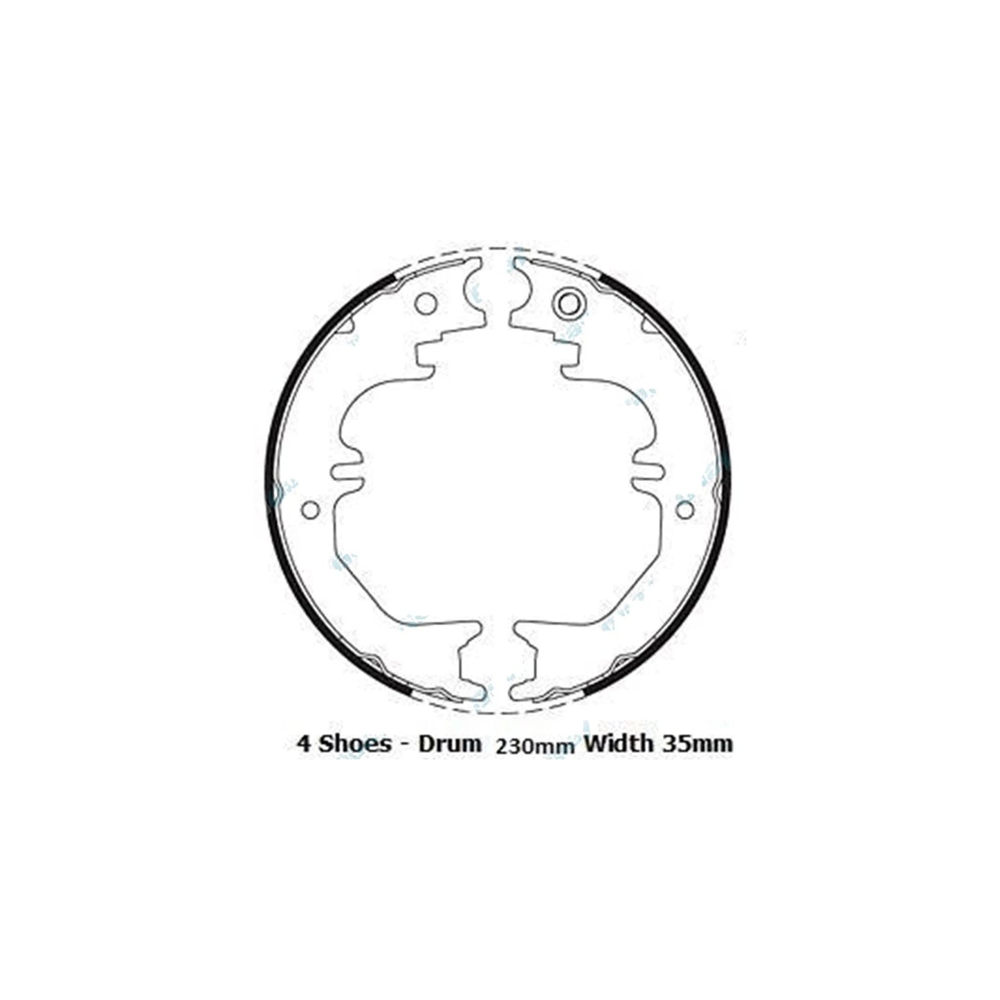 Park Brake Shoes Set for Landcruiser FJ80R FZJ80R HDJ80R HZJ80R (1990-1997)