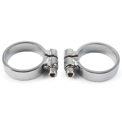 Chrome Exhaust Port Clamps for Harley XL Ironhead Sportster 1000 (1957-1985)