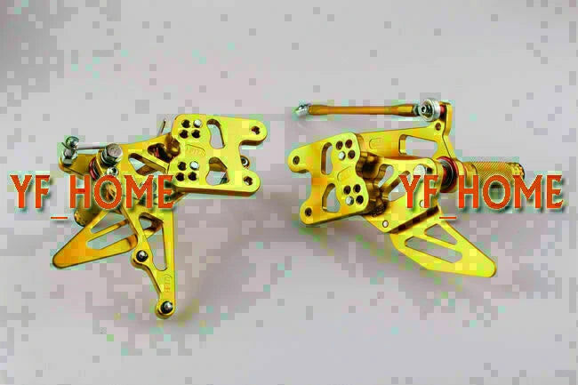 Gold Rear Set Foot Pegs for Suzuki GSXR1000 (2007-2008)
