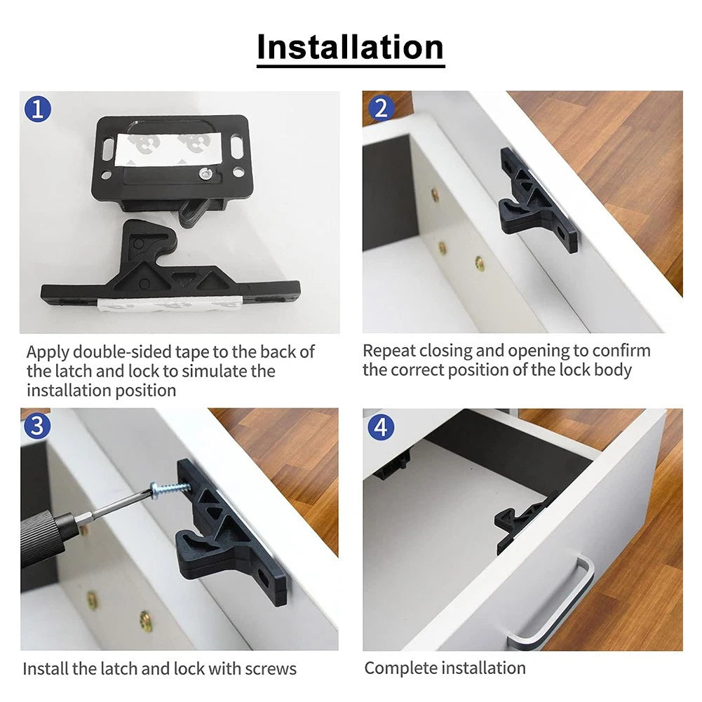 Cabinet Latches 2 x Drawer Door Locks for RV Camper