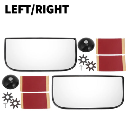 Pair Car Left/Right White Mirror Glass Back Non-heated for Chevrolet & GMC