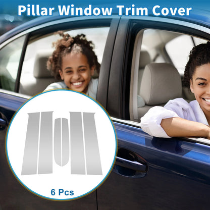 6 x Door Pillar Window Trims for Ford Ranger (2023-2024) Silver Tone