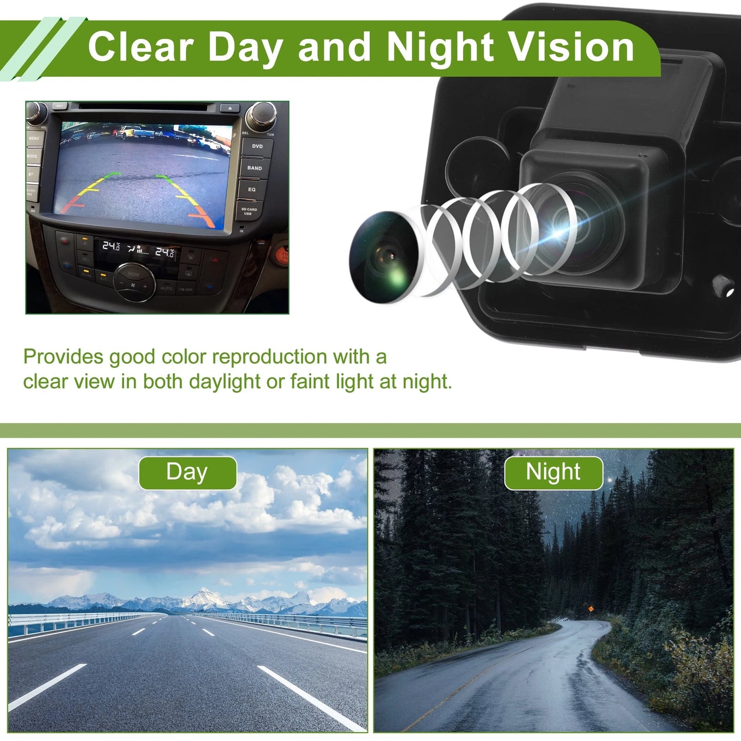 Rear View Backup Camera for Nissan Rogue 2.5L CVT 20-22