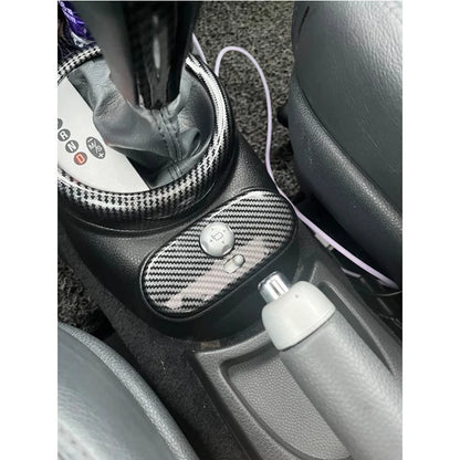 Carbon Style Side Mirror Adjust Panel Cover Trim for Mini Cooper R50 R52 R53