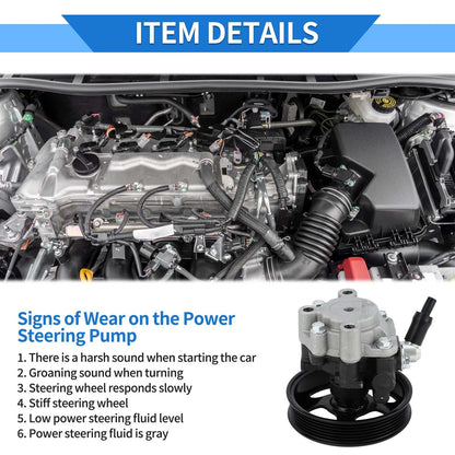 Power Steering Pump w/ Pulley for Toyota Sequoia Tundra (2001-2023)