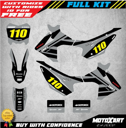 Custom Graphics Full Kit for Honda CRF 110 (2013-2018) MONO STYLE Stickers