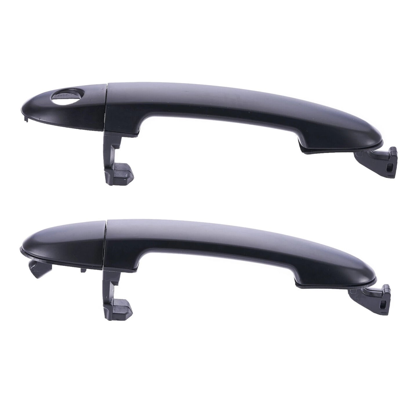 2 x Front Outer Door Handles Black for Hyundai Santa Fe CM (2005-2012)