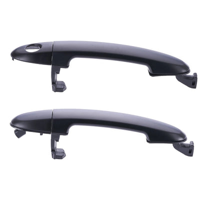 2 x Front Outer Door Handles Black for Hyundai Santa Fe CM (2005-2012)