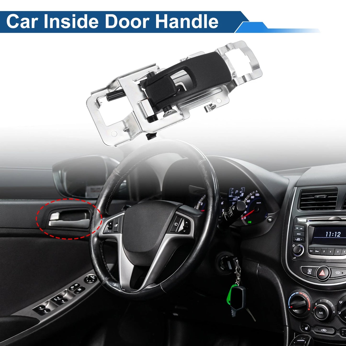 Front Passenger Side Interior Door Handle for Chevrolet Equinox (2010-2017)
