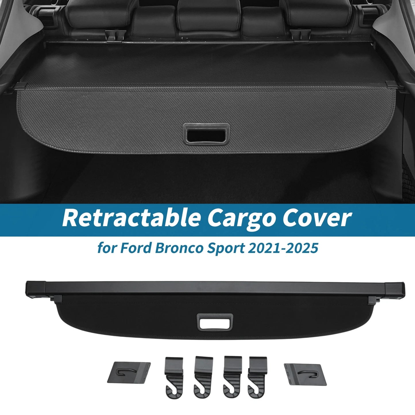 Retractable Cargo Cover for Ford Bronco Sport (2021-2025)
