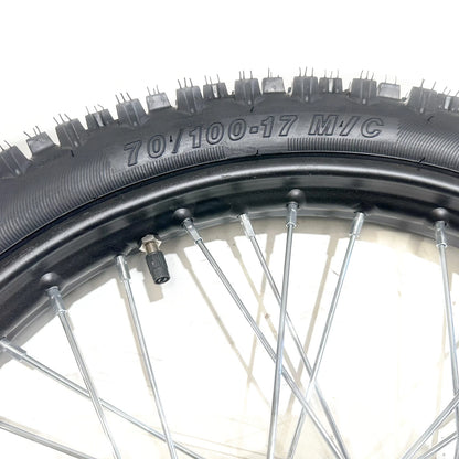 12mm 70/100-17 Front Wheel Rim Knobby Tyre for PIT PRO Dirt Bike
