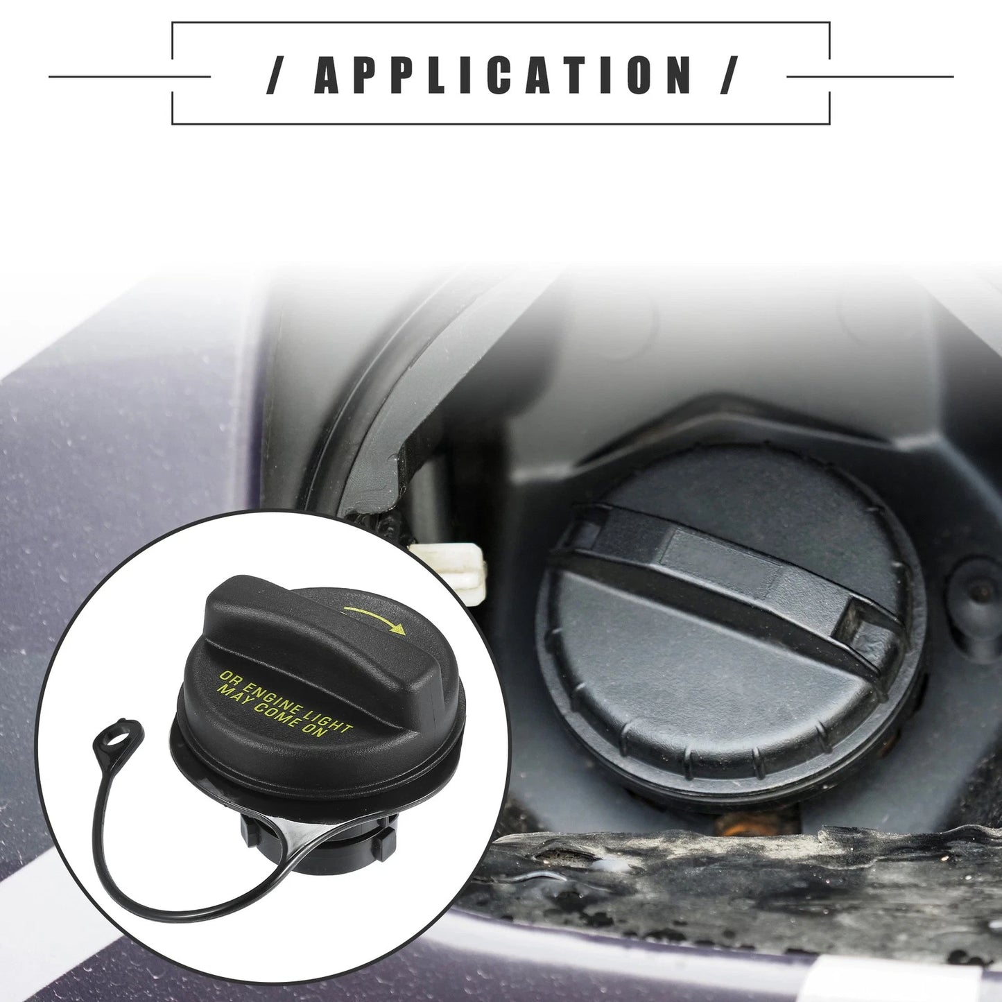 Fuel Tank Filler Cover for Ford Explorer, Ranger (2011-2023) Black