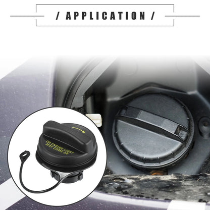 Fuel Tank Filler Cover for Ford Explorer, Ranger (2011-2023) Black