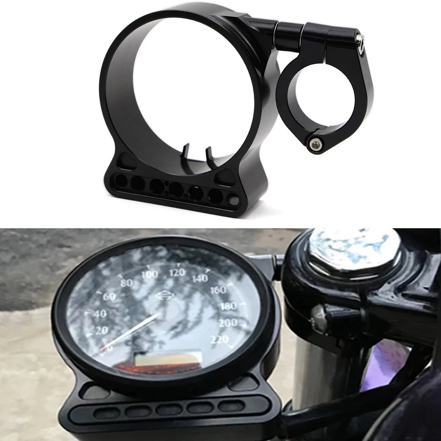 Speedometer Bracket Relocation Side Mount for Harley Sportster XL 883 1200 (2004-2023)