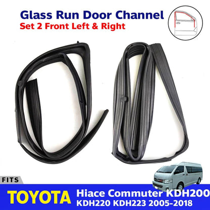 Glass Run Door Channel Front L+R Fits Toyota Hiace Commuter KDH220 2005-18 D06