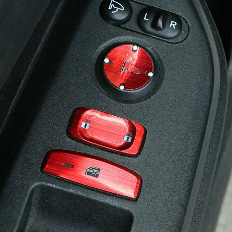 Red Door Armrest Window Switch Cover Trim for Honda CR-V (2017-2019)