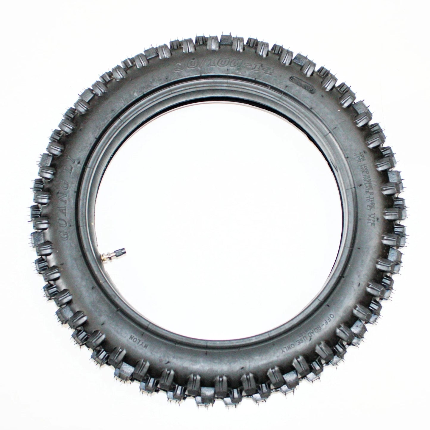 14" Rear Knobby Tire + Tube for PIT PRO Bigfoot Dirt Bike (90-100)