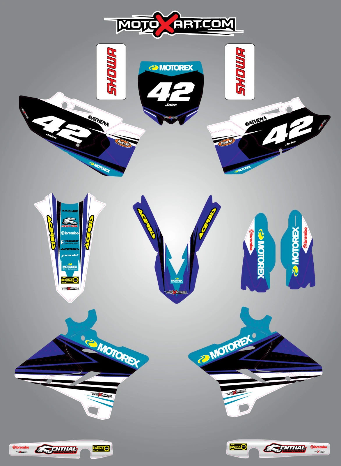 Custom Graphics Kit for Yamaha YZ 125 (2015-2016) - STRIKE Style Stickers