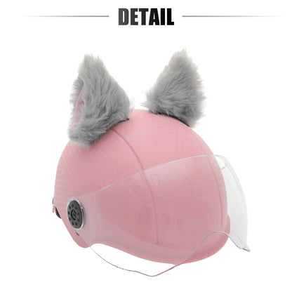1 Pair Cat Ears Helmet Decor for Bicycle & Motorcycle