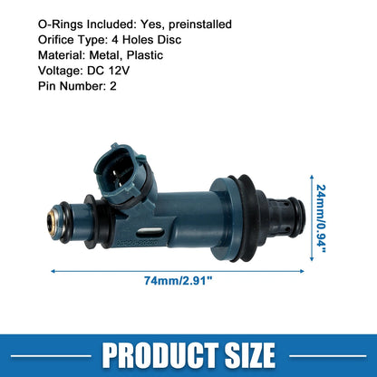 Fuel Injector 4 x No.23209-20020 for Lexus ES300 (1998-2001) 3.0L Blue