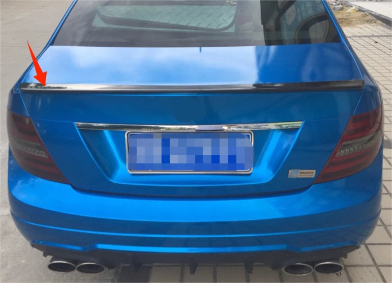 Rear Boot Spoiler Wing for Mercedes C Class W204 Sedan Glossy Black (2008-2014)