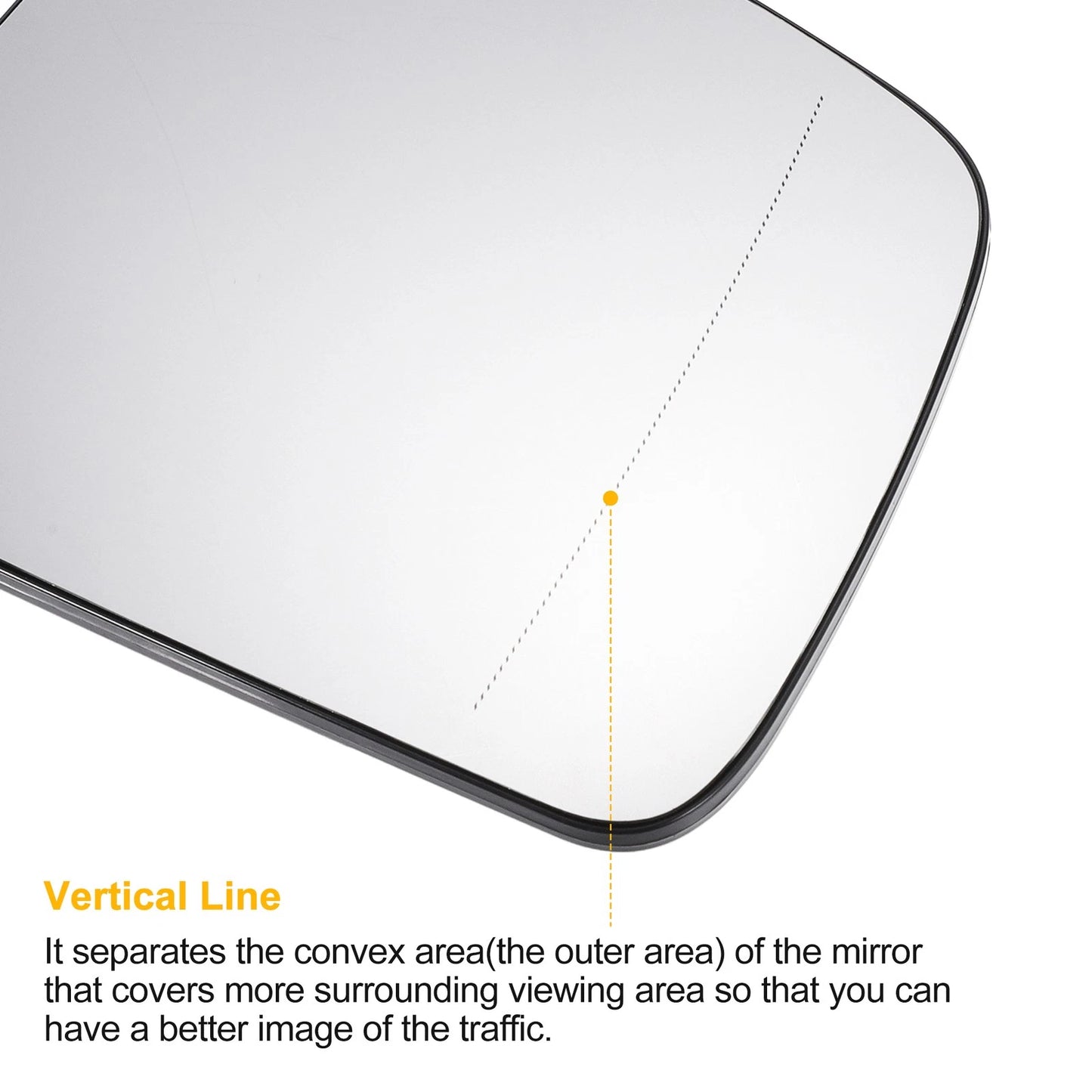 Pair Left Right White Mirror Glass Back Heated for Jeep Dodge (2014-2019)