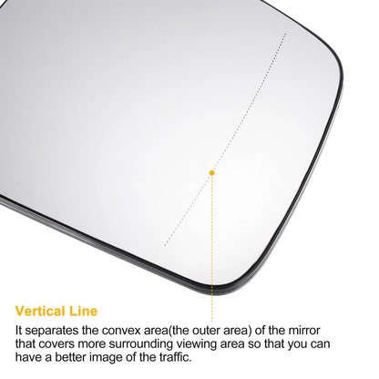 Pair Left Right White Mirror Glass Back Heated for Jeep Dodge (2014-2019)
