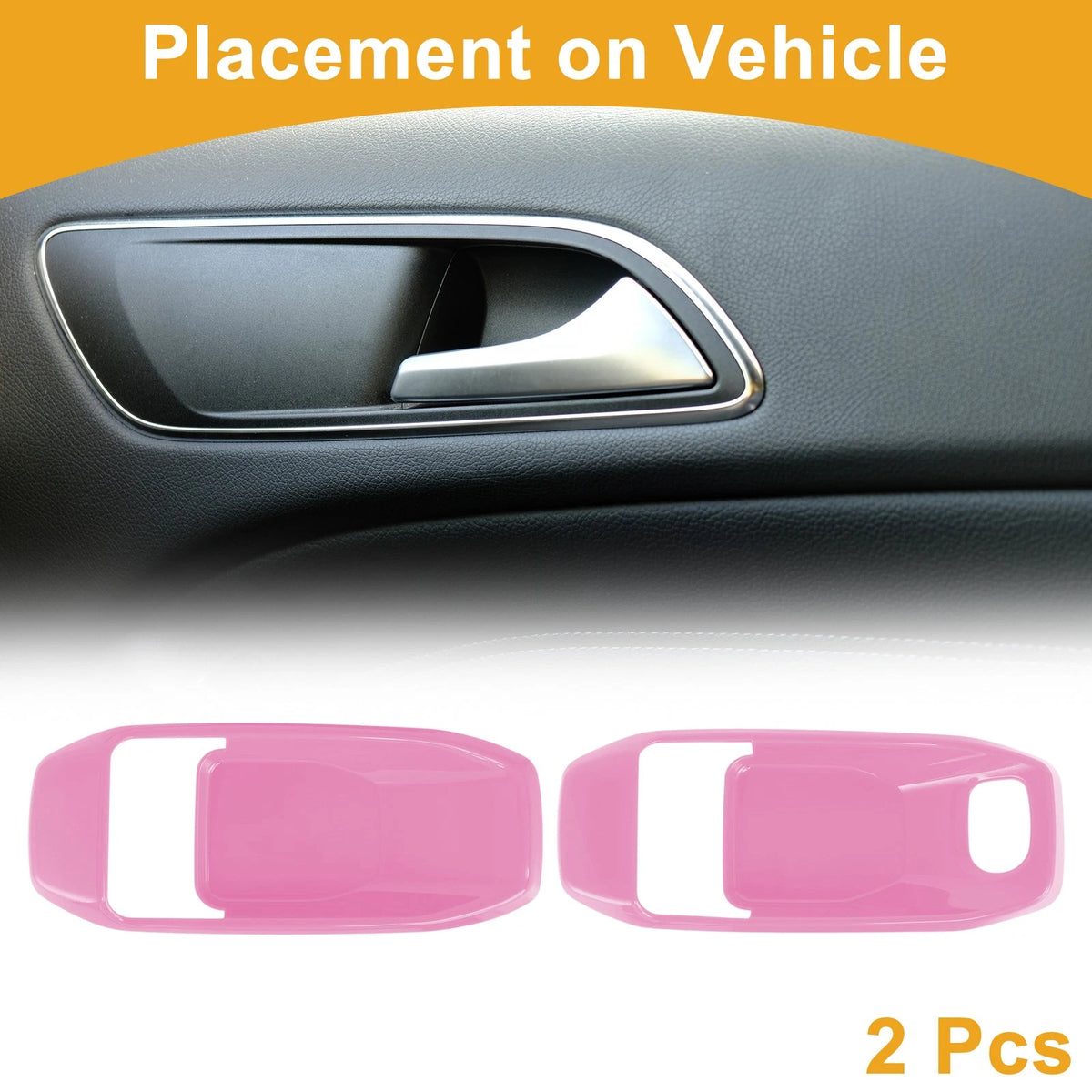 Pink Interior Door Handle Bowl Cover Trim for Jeep Wrangler Gladiator JT (2018-2023)