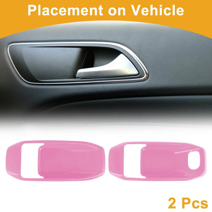 Pink Interior Door Handle Bowl Cover Trim for Jeep Wrangler Gladiator JT (2018-2023)