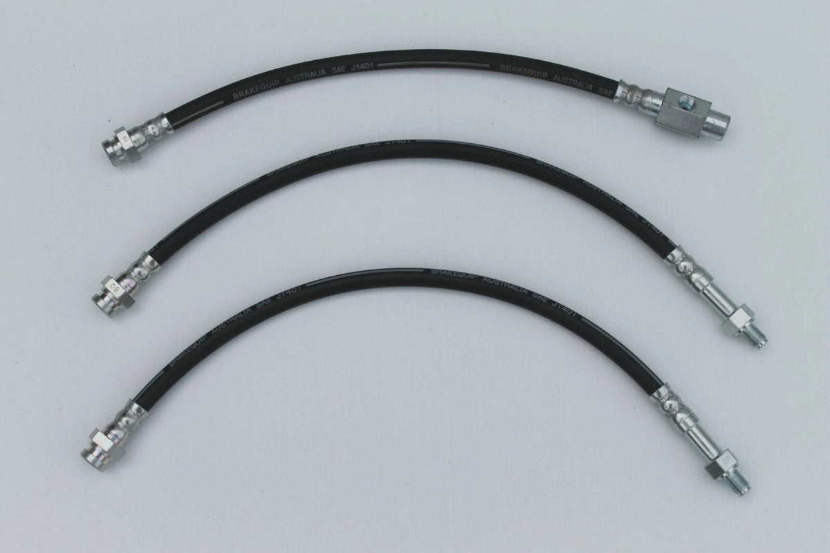 Disc Brake Hose Set for HQ-HX Holden Tonner, Ute, Van, Wagon (Cast Iron Calipers)