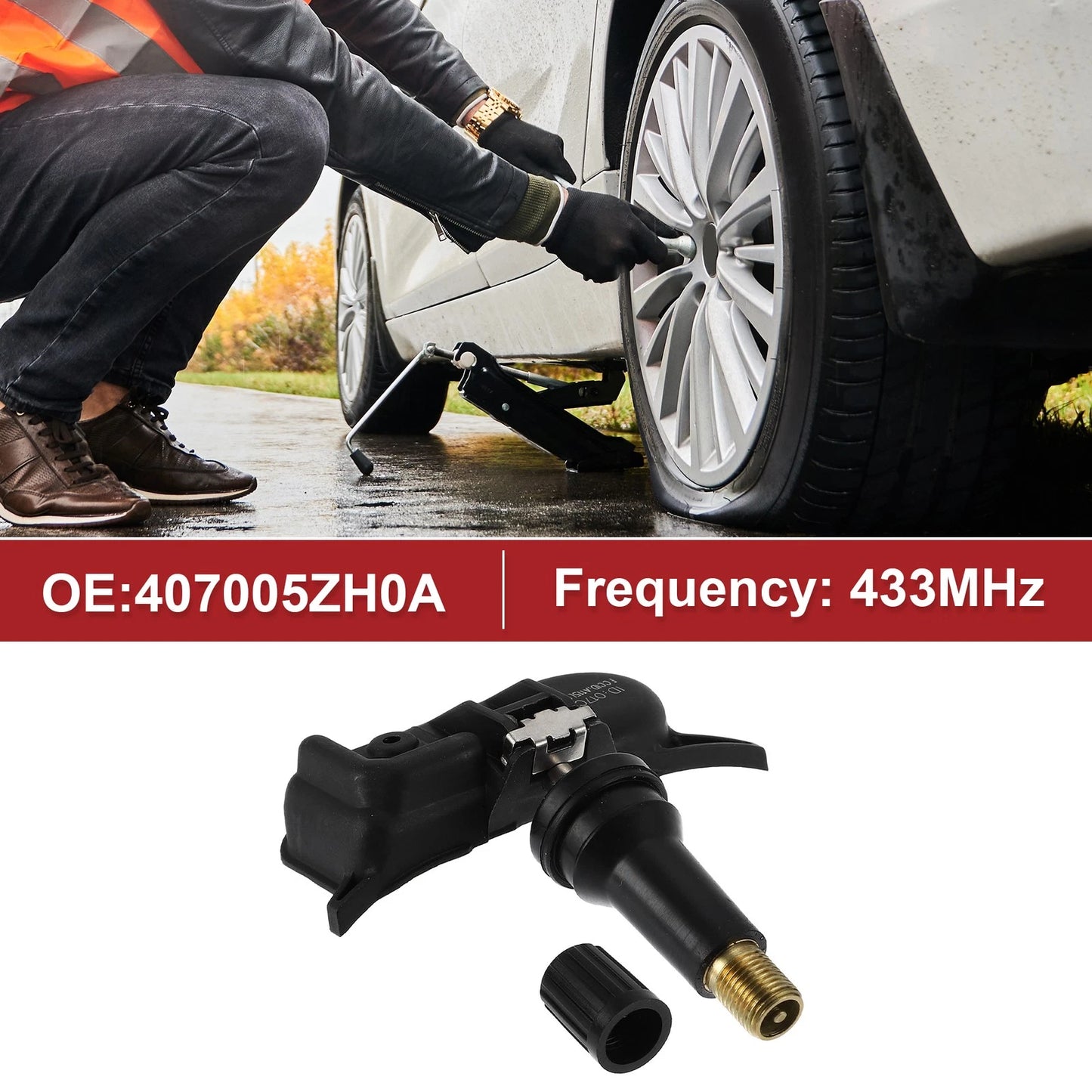 Tire Pressure Sensor 433MHz for Nissan Versa (2020-2021) 1 Pcs