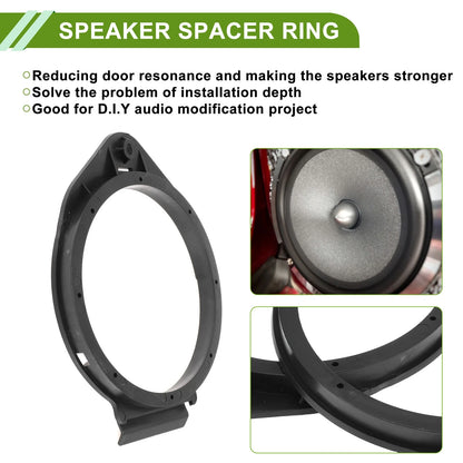 3 x Speaker Spacer Ring Tweeter Speaker Spacer Adapter 6.5" for Chevrolet Cruze