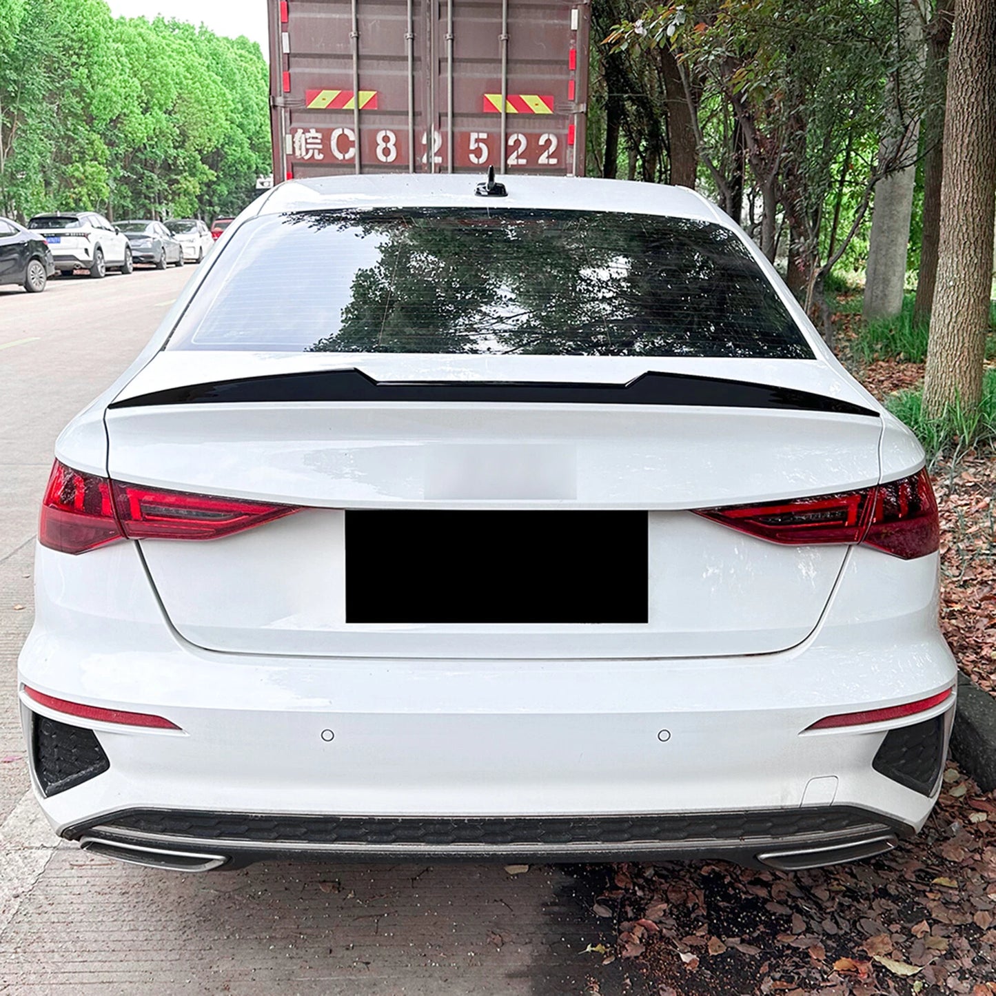 Rear Boot Spoiler Lip for Audi A3 S3 RS3 8Y (2021-2025) Gloss Black