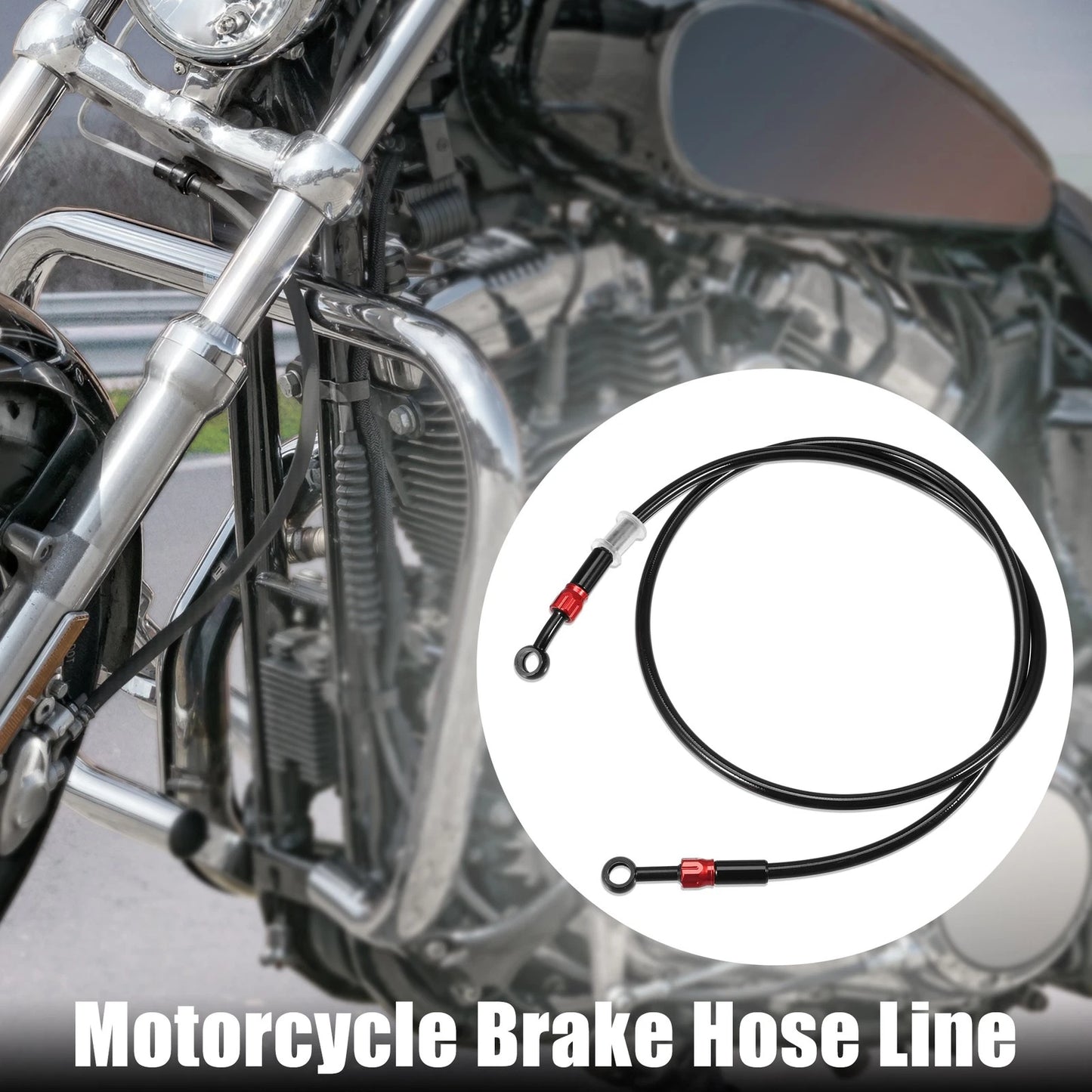 AN3 28 90 Brake Hose Braided Line Clutch Tube 120cm Black for Make Model
