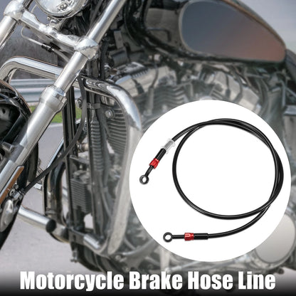 AN3 28 90 Brake Hose Braided Line Clutch Tube 120cm Black for Make Model