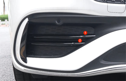 Black Front Fog Light Grilles Covers for 2022-2023 Benz C Class AMG Sedan