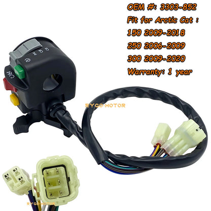 Left Handlebar Control Start Stop Headlight Switch for Arctic Cat 250