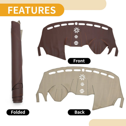 Dashboard Cover Mat for Ford Escape (2013-2019) Brown Anti-Slip