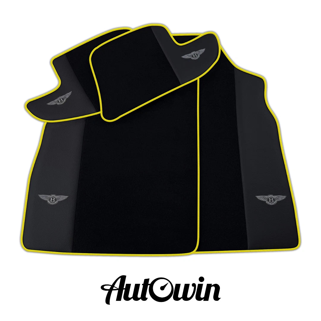 AutoWin Black Floor Mats for Bentley Continental GT (2011-2018)