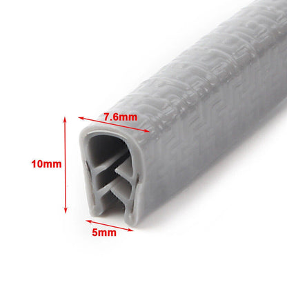 10ft Car Door Trim Edge Lock Guard Moulding Rubber Seal Strip Protector Grey