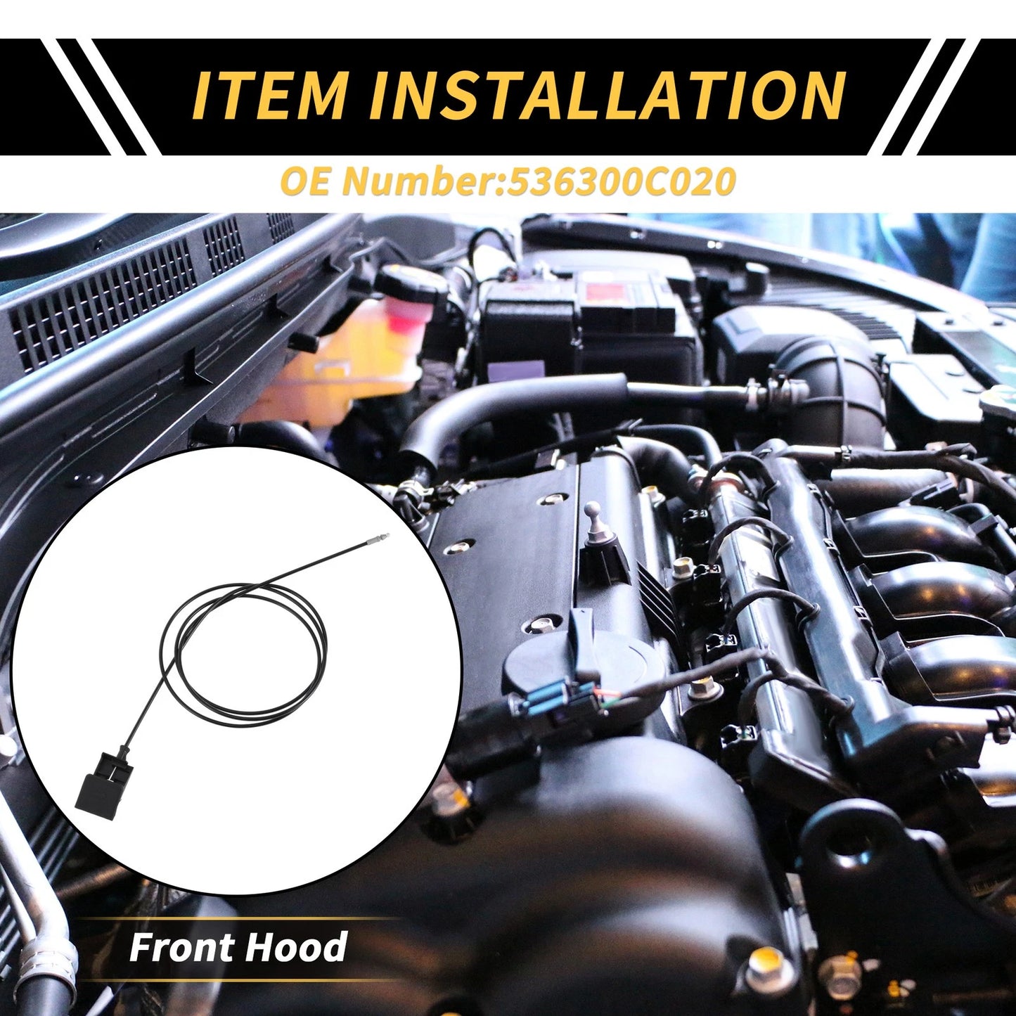 Hood Latch Release Cable for Toyota Tundra, Toyota Sequoia