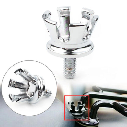 Chrome Rear Seat Bolt Tab Screw Cap Mount for Harley 1996-2023