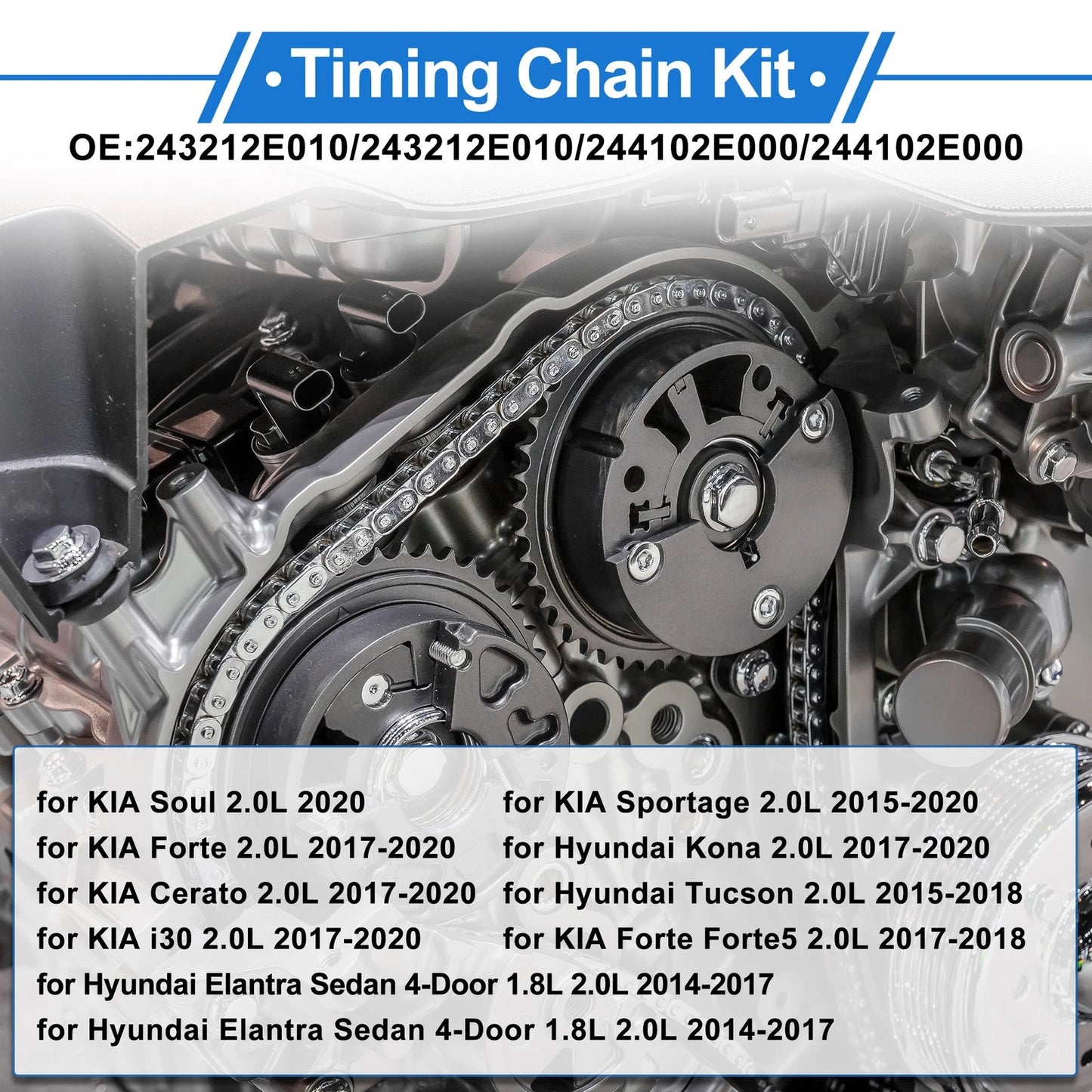 Timing Chain Kit for KIA Soul Forte Cerato I30 2.0L (2010-2013)