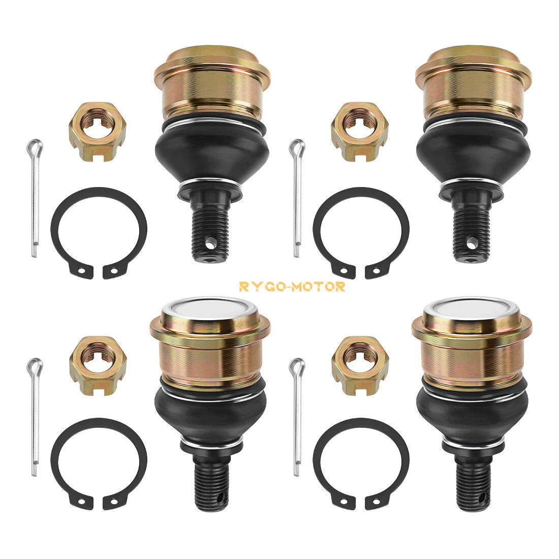 4x Front Upper & Lower Ball Joints for Yamaha Kodiak 450/700 & Grizzly 550/700