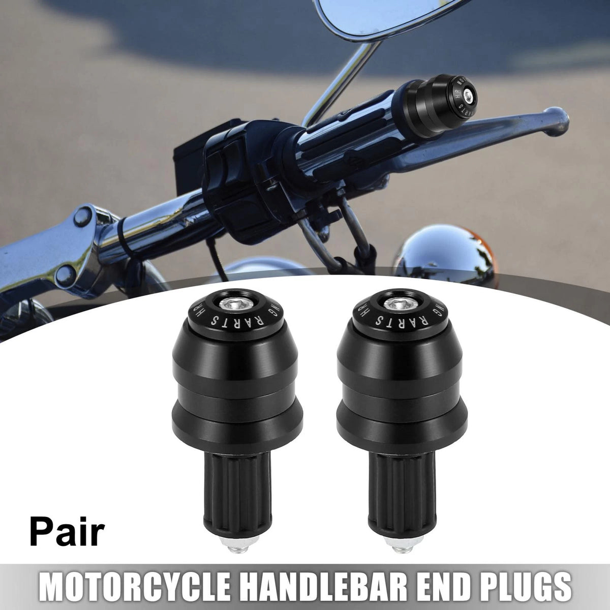 Handlebar End Plugs 7/8" 22mm 1 x Pair for Motorcycle Dirt Bike Scooter